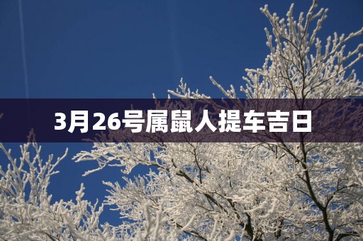 3月26号属鼠人提车吉日