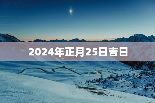 2025年正月25日吉日