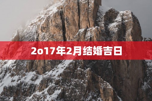 2o17年2月结婚吉日