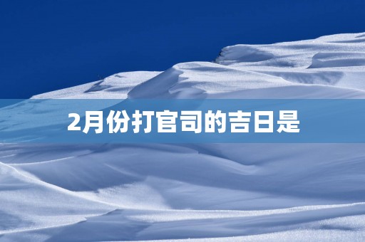 2月份打官司的吉日是