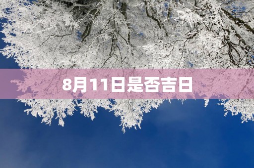 8月11日是否吉日
