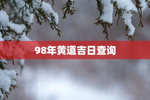 98年黄道吉日查询