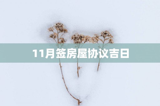 11月签房屋协议吉日