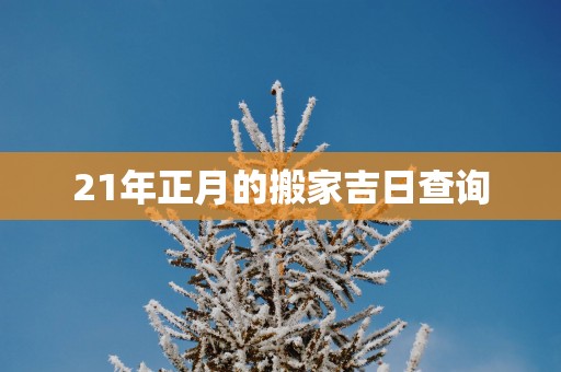 21年正月的搬家吉日查询