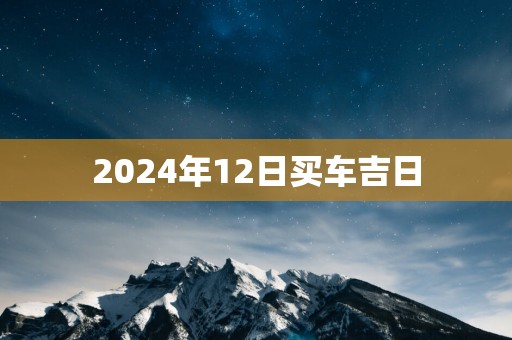 2025年12日买车吉日