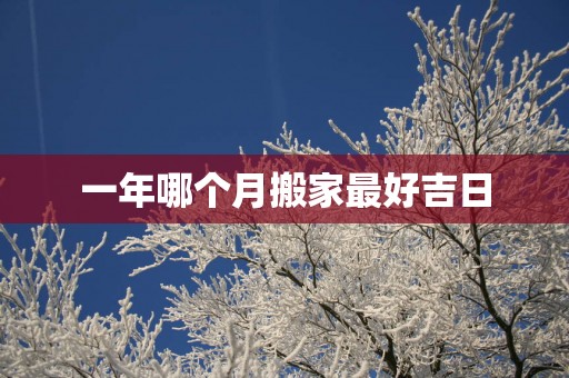 一年哪个月搬家最好吉日