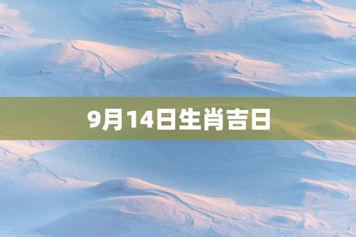9月14日生肖吉日
