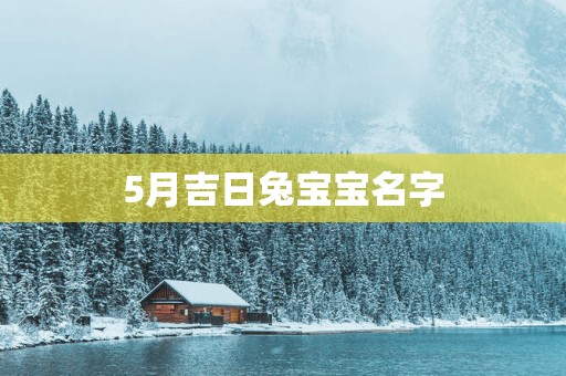 5月吉日兔宝宝名字