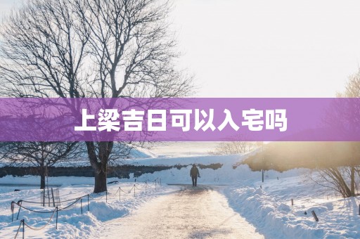 上梁吉日可以入宅吗