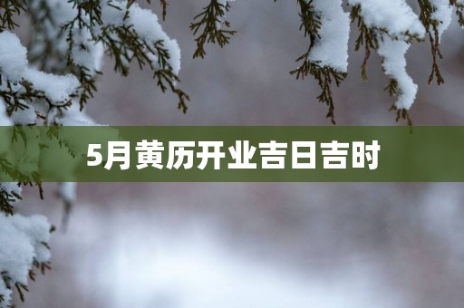 5月黄历开业吉日吉时