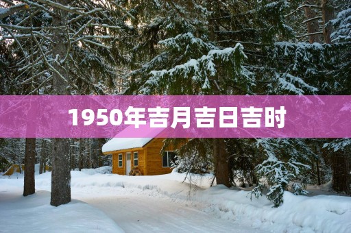 1950年吉月吉日吉时