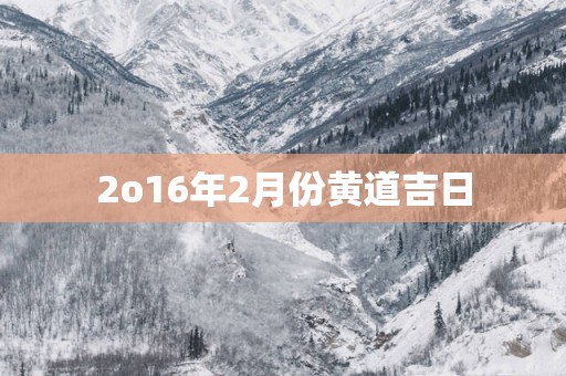 2o16年2月份黄道吉日