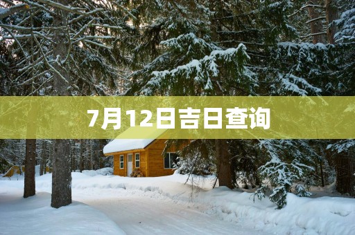 7月12日吉日查询