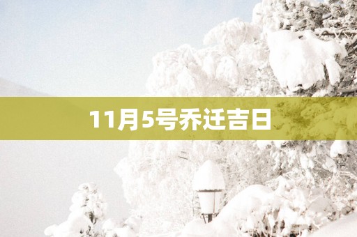 11月5号乔迁吉日