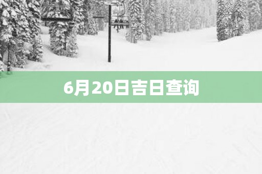 6月20日吉日查询