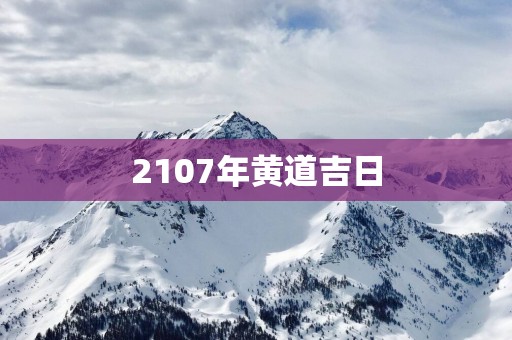 2107年黄道吉日