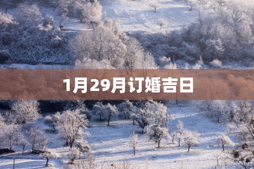 1月29月订婚吉日