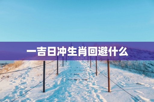 一吉日冲生肖回避什么