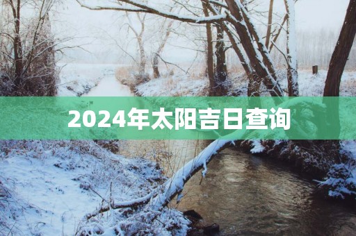 2025年太阳吉日查询