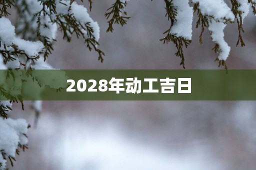 2028年动工吉日