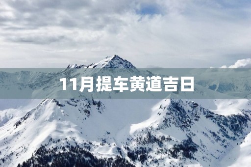 11月提车黄道吉日