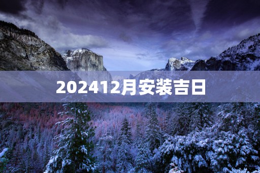202512月安装吉日