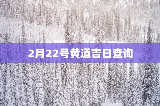 2月22号黄道吉日查询