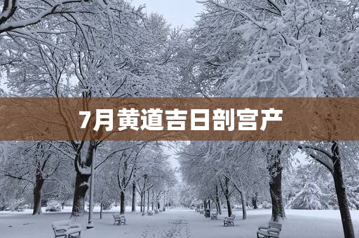 7月黄道吉日剖宫产