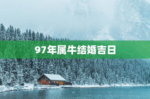 97年属牛结婚吉日