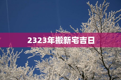 2323年搬新宅吉日