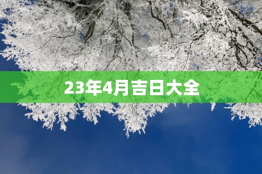 23年4月吉日大全