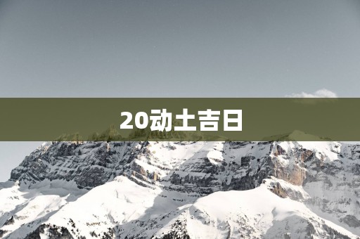 20动土吉日