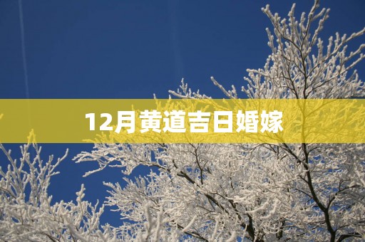 12月黄道吉日婚嫁