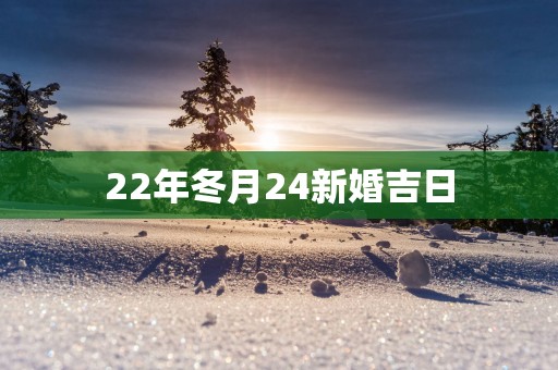 22年冬月24新婚吉日