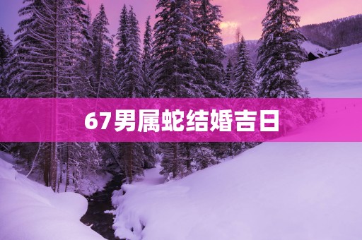 67男属蛇结婚吉日
