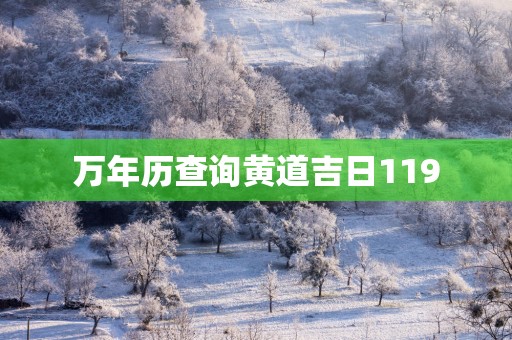 万年历查询黄道吉日119