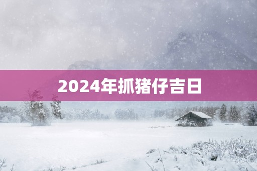 2025年抓猪仔吉日