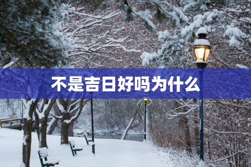 不是吉日好吗为什么