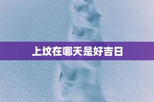 上坟在哪天是好吉日