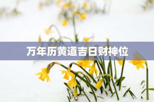 万年历黄道吉日财神位