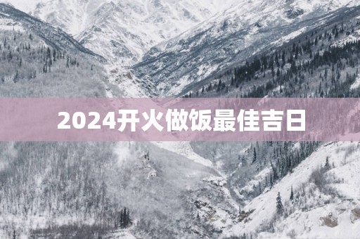 2025开火做饭最佳吉日