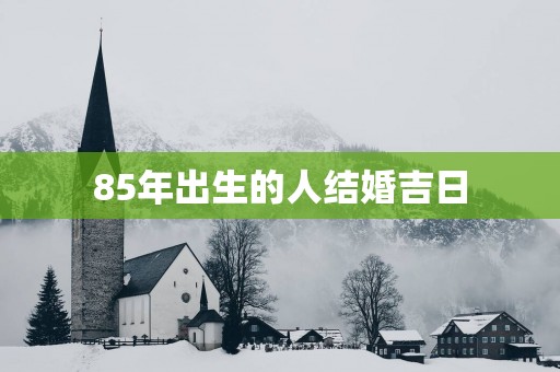 85年出生的人结婚吉日