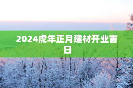 2025蛇年正月建材开业吉日