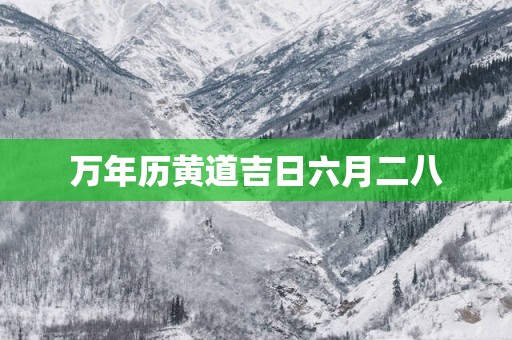 万年历黄道吉日六月二八