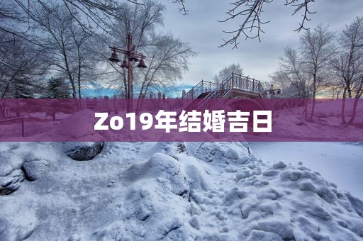 Zo19年结婚吉日