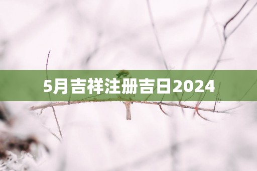 5月吉祥注册吉日2025