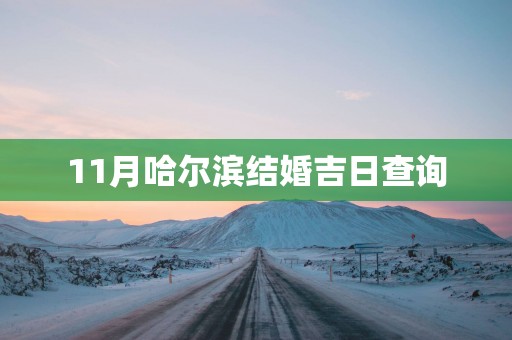 11月哈尔滨结婚吉日查询