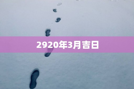 2920年3月吉日