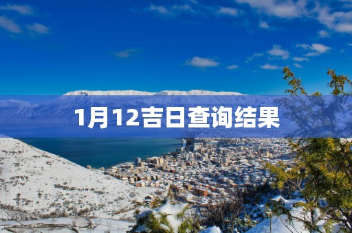 1月12吉日查询结果