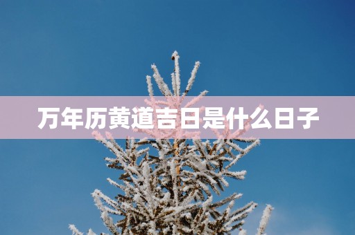万年历黄道吉日是什么日子